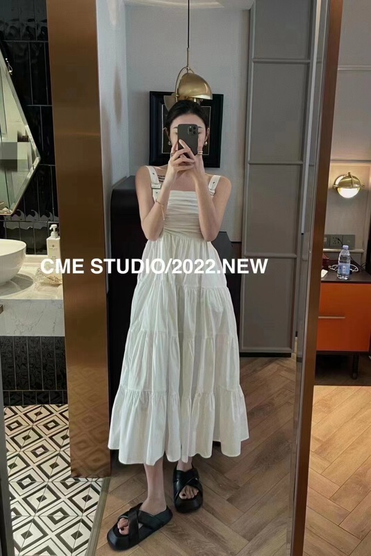[xixi+] sleeveless Pleated Dress b9057\\wtt