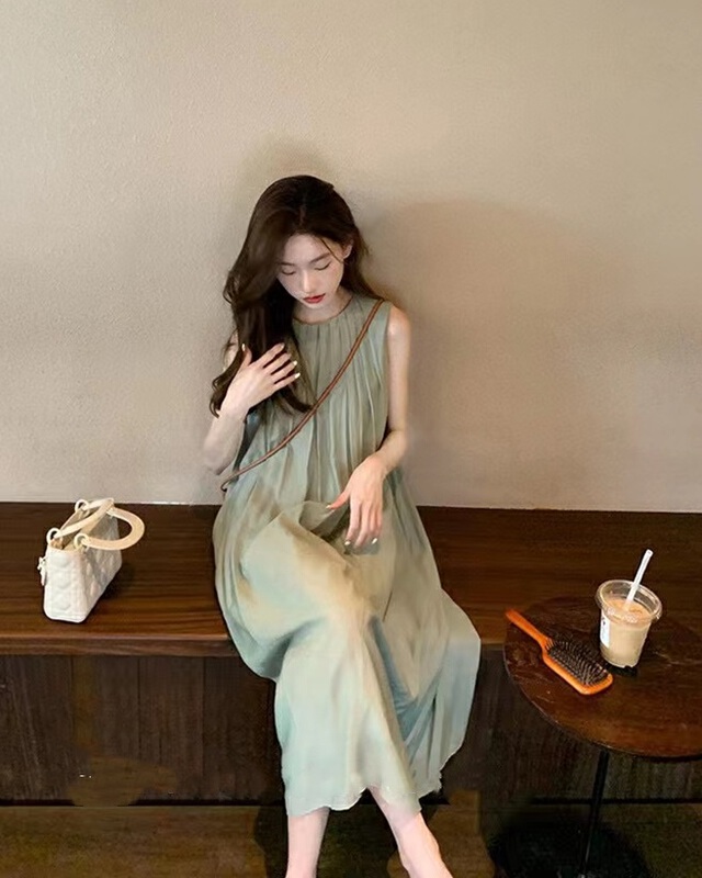 [YG] French halter dress summer dress 4352\jj