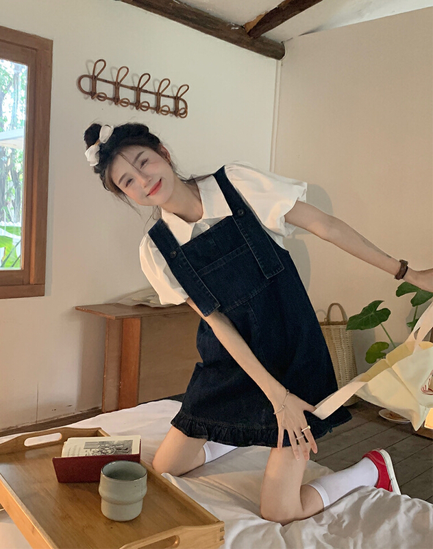 [timely rain] Han Feng ins vigorous girl design temperament loose and versatile bubble sleeve shirt 62258 "WPL