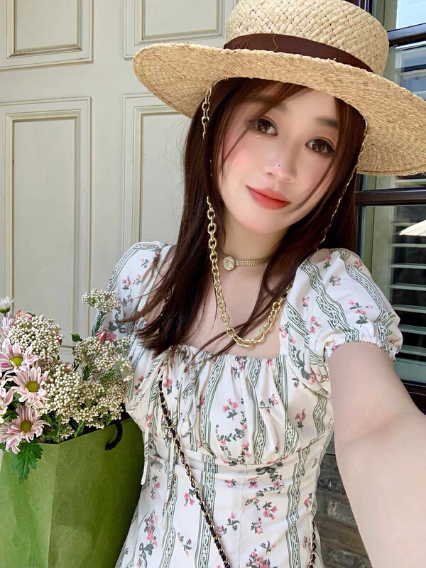 [come and see] slim floral dress 7854\jj