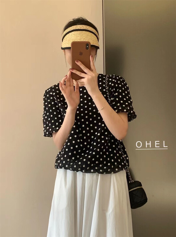 [Ohel] sweet and gentle design wave point shirt 22152\cls