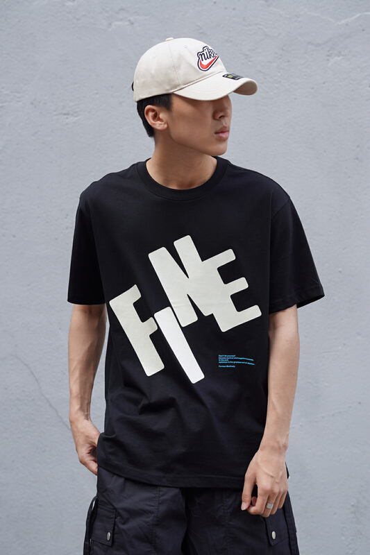 [Han style] fashion simple loose short sleeve T-shirt t727\zzl