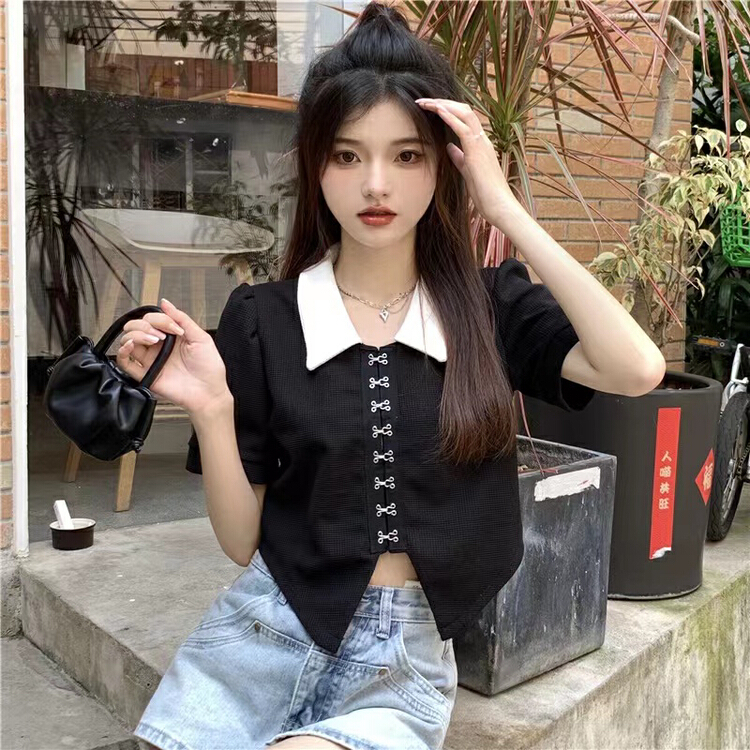 [Baobao (fan fan)] polo collar short label short sleeve T-shirt 238\ozq