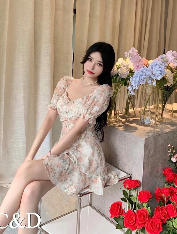 [c&d] pure desire short floral dress 2276\jj