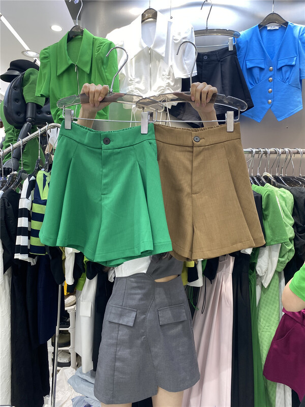 [e.su] simple solid color versatile casual shorts 3813\ozq