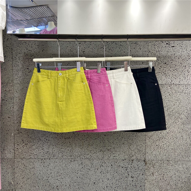 Original price 76.70! [wuzhinvhai] bright color versatile western style slim skirt 83058\cls
