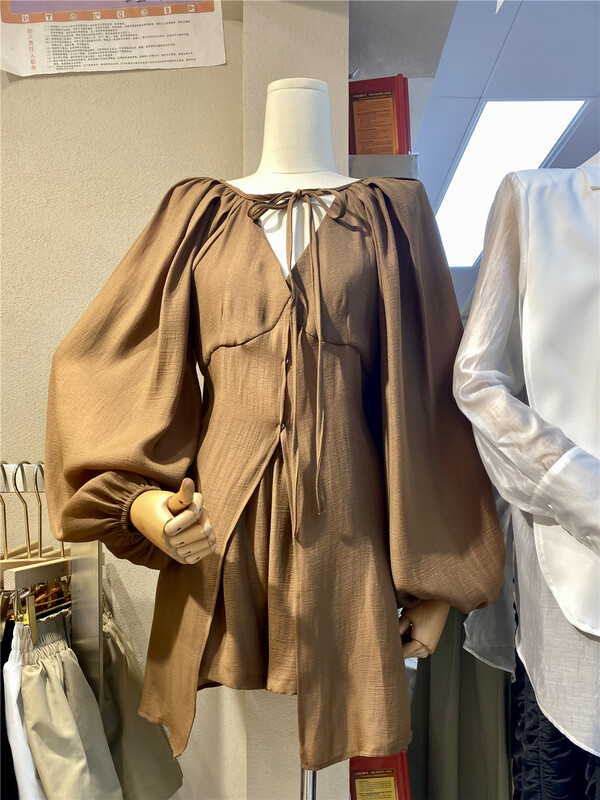 【K】 Casual simple solid color shirt + simple and versatile loose casual Shorts Set 5231\jj