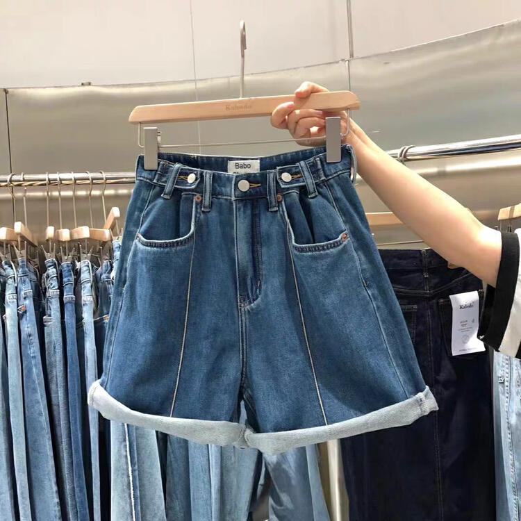 [buyer's choice - Babu] casual and versatile fashion loose denim shorts 81272\cl
