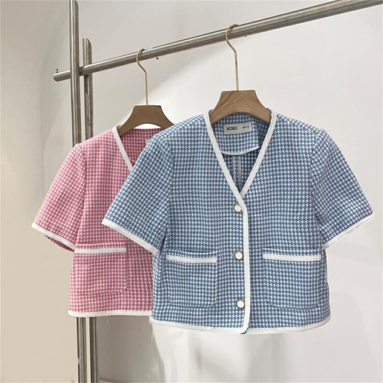 [Dazzi Daji] leisure simple V-neck button jacket 62qg\jj