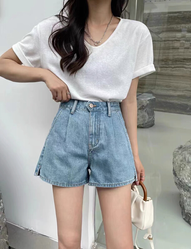 [strictly selected by buyers - Babu] casual trend skinny denim shorts 81217\cl