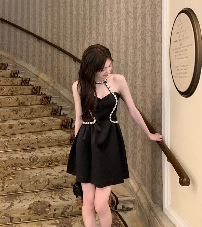 [pepper] sexy neckband celebrity dress 6255\jj