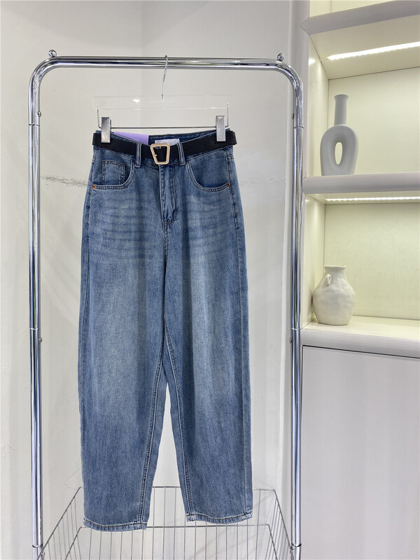 [Korean black brand] Korean Harun versatile fashionable jeans (with belt) y1093\zxx