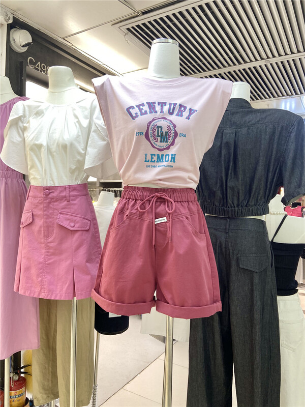 Original price 77.83! [wuzhinvhai] elastic waist loose slim casual shorts (only shorts) 83076\cls