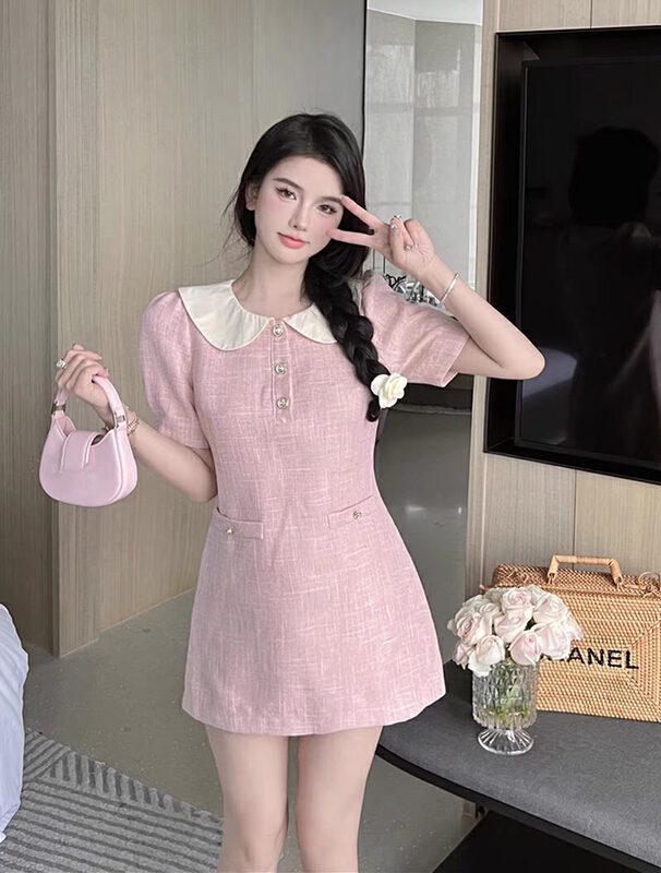 [Doudou family] xiaoxiangfeng baby collar short sleeve dress 88398\jj