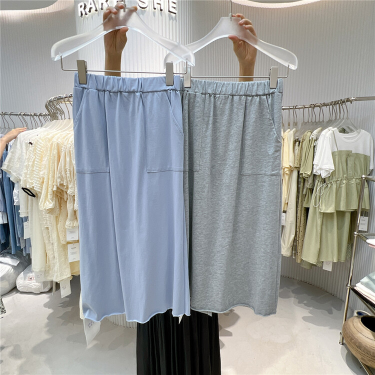 [her tell] high waist solid color pleated skirt 2173\xyj