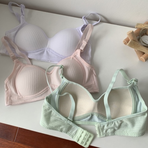 Real shooting and real price Korean version of French bra without steel ring women's small breasts gather together to support underwear, bra, suspender and vest