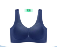 Ultra thin ice silk traceless underwear for women without steel ring, large chest, small summer sports, beautiful vest, wipe text bra