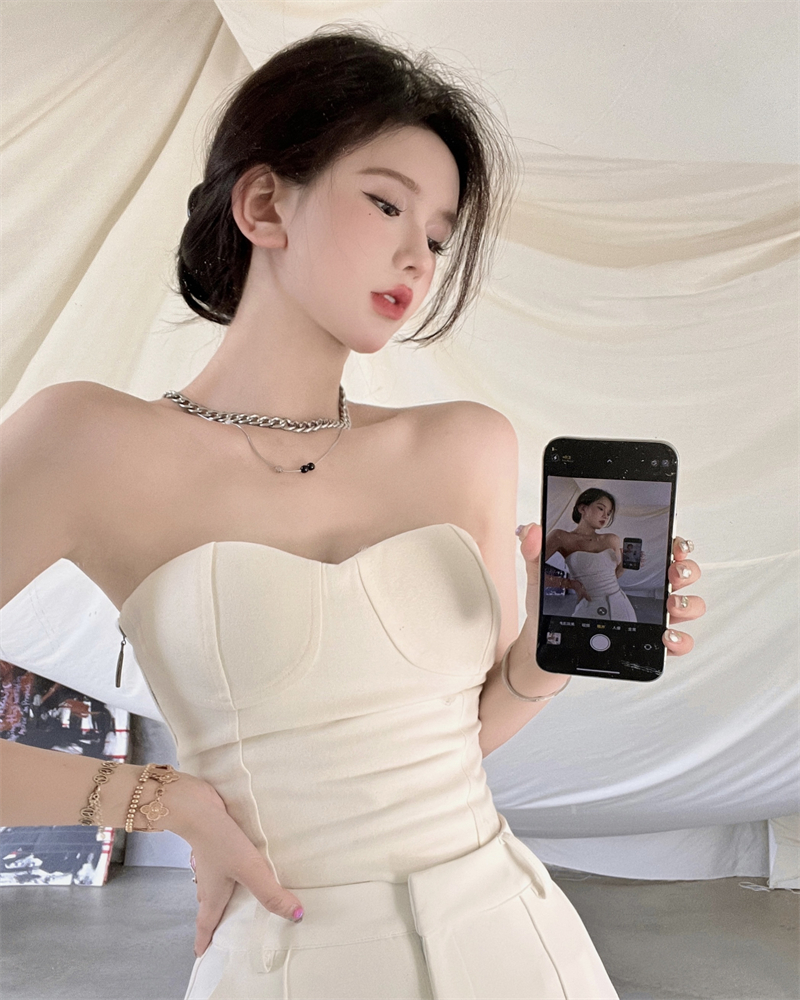 Real shot real price solid color fashion bra top to wear outside