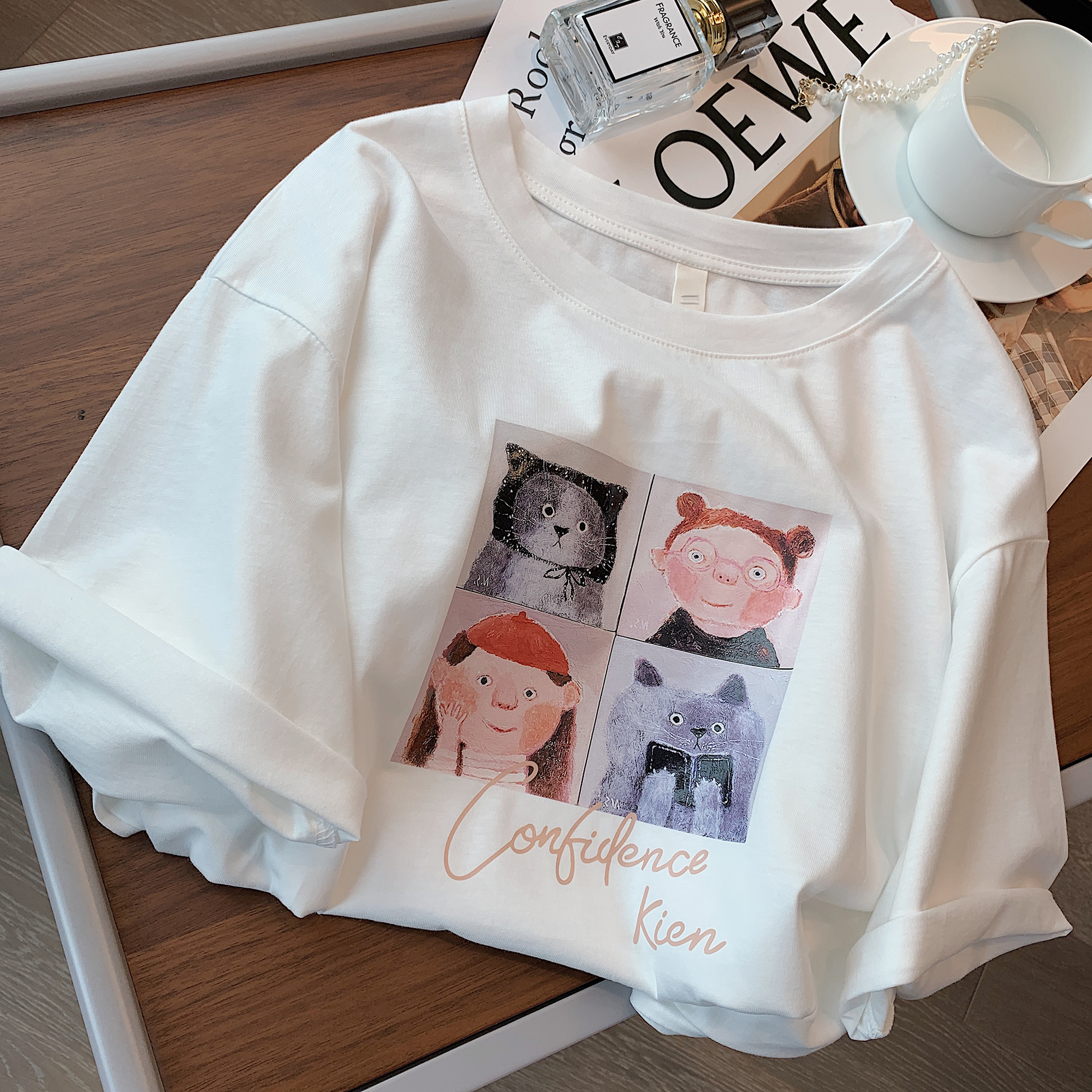 Bag back neck pure cotton 180g bag back neck pure cotton 180 milk silk 3 kinds of fabrics printed NEW