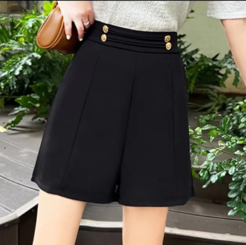 Large Suit Shorts women's summer high waist loose A-line pants versatile casual wide leg pants