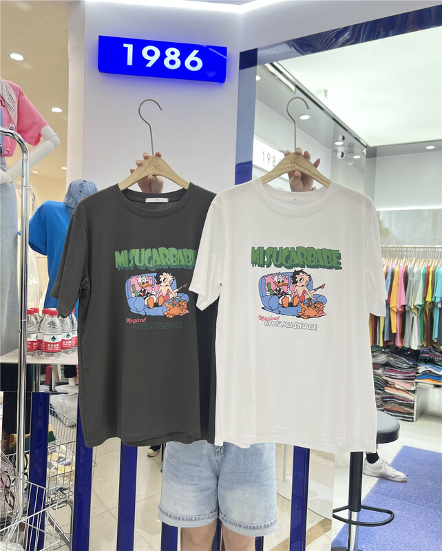 [1986] Unisex versatile printed short sleeve T-shirt f2607 \lsl