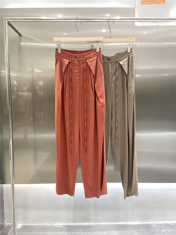 [nnbaby] simple webbing waist closing slim casual pants xn166\cls