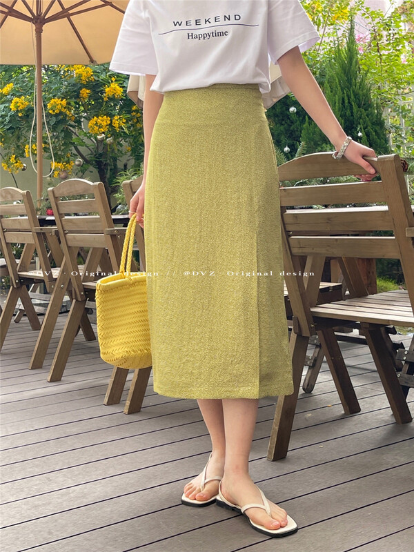 Original price 89.98! In early summer! [dvz] lady split floral medium length skirt 9919\zxx