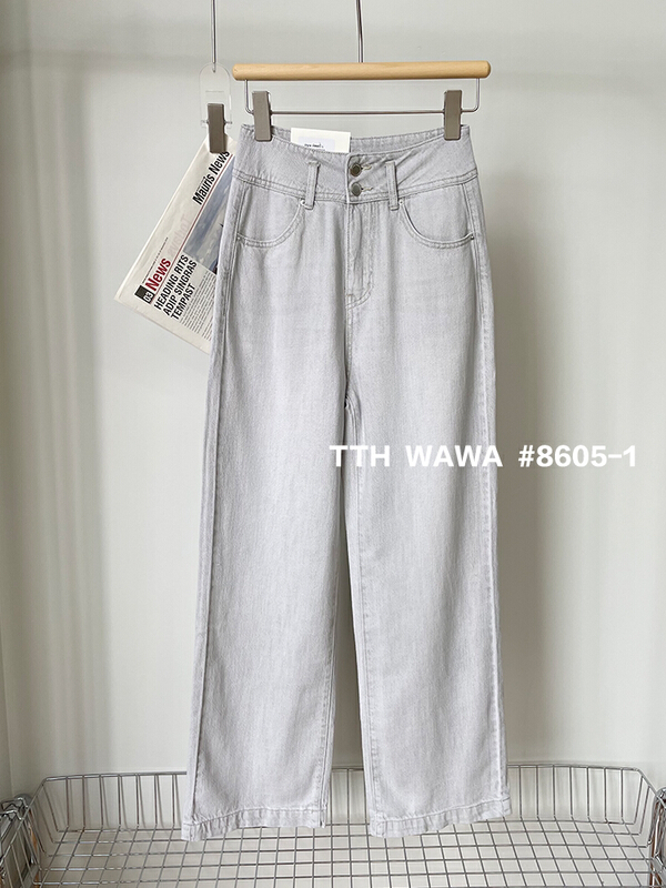 In early summer! [Wawa] Korean version of versatile casual draping jeans 8605-1\ozq