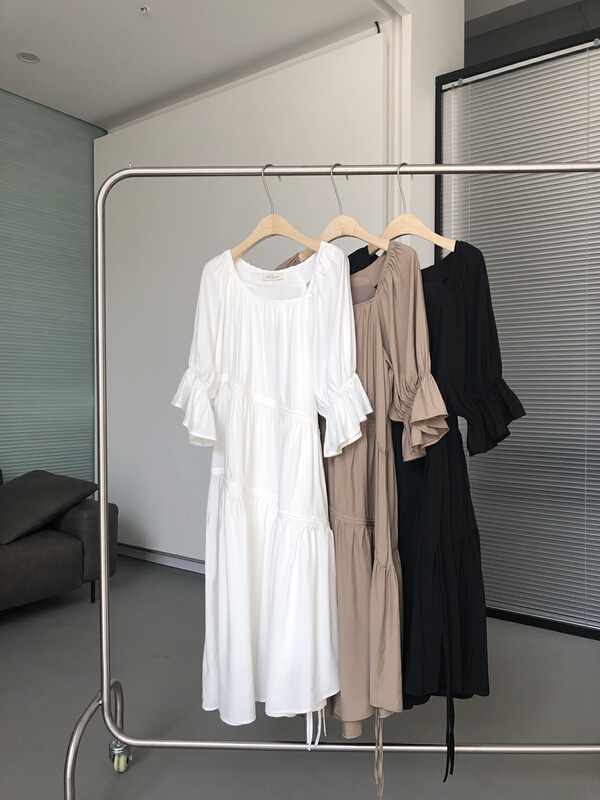 [cottoncandy] Korean solid color casual loose dress 22s615\xj