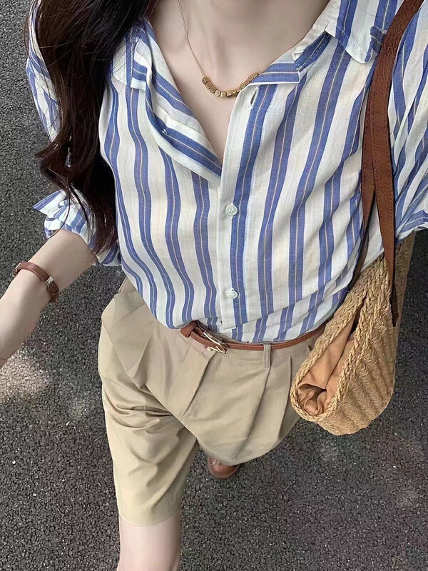 [malt] stripe design fashion shirt 3164\xyj