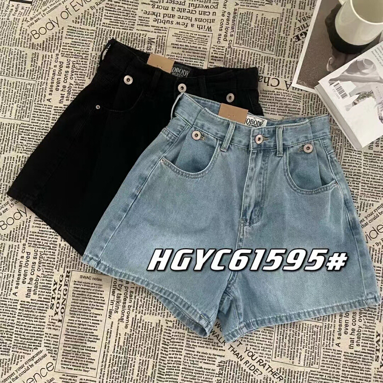 [hgyc fairy tale princess] Korean folding design versatile denim shorts 61595\jj