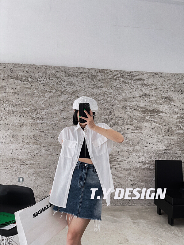 [T.Y Tangyuan family] Korean version fashion solid color sleeveless vest 2092\ozq