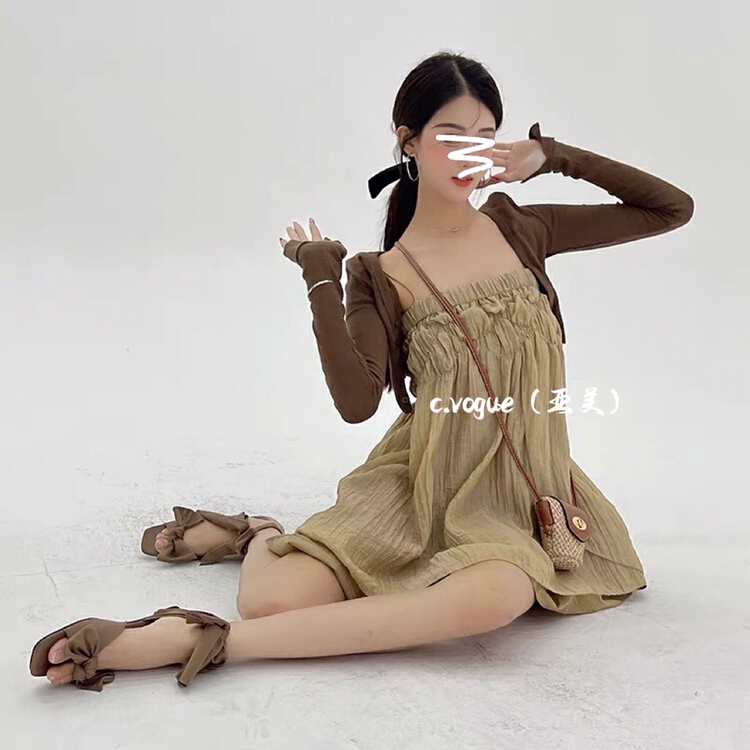 [c.vogue] French retro design strapless dress 3979\pcz
