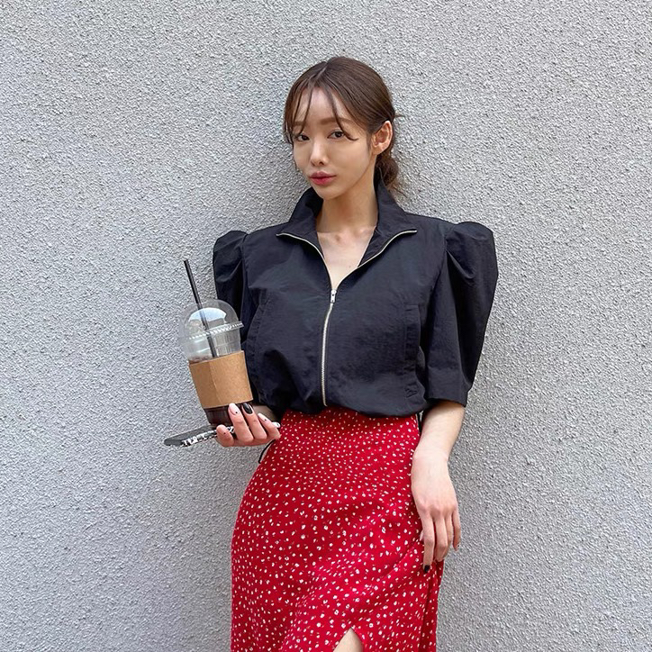 [Aimee] fashionable Korean version versatile solid color sunscreen shirt 9178\ozq