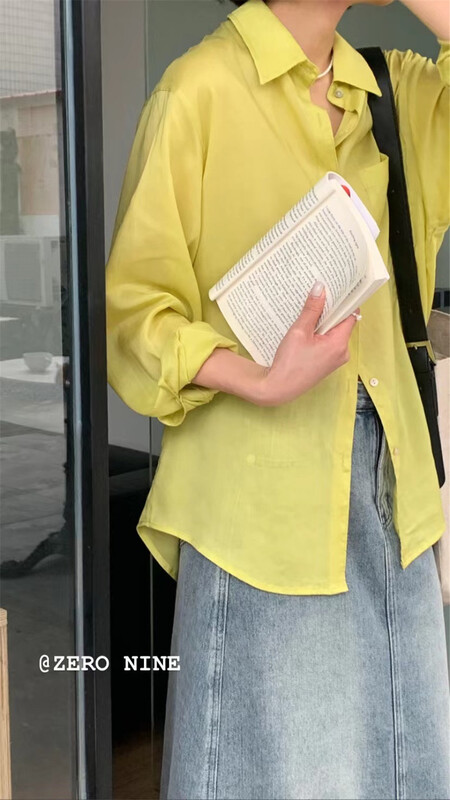 [zero-nine] simple solid color versatile shirt 9336\zjy