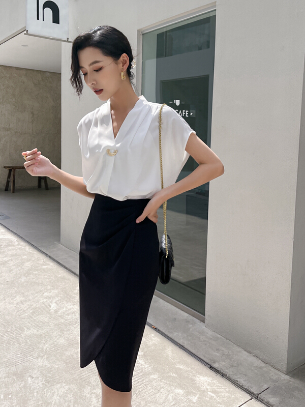 Original price 73.32! [style] simple, elegant and versatile shirt 7358\jj