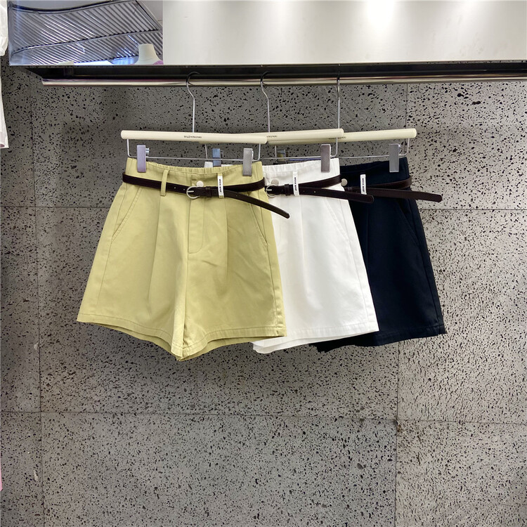 Original price 81.21! [wuzhinvhai] commuting versatile western style summer casual shorts (with belt) 83079\cls