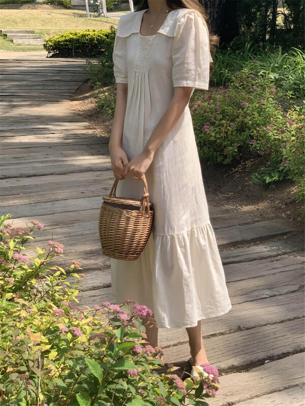 [acme ground] Korean style gentle and slim a-hem dress 1929\cls