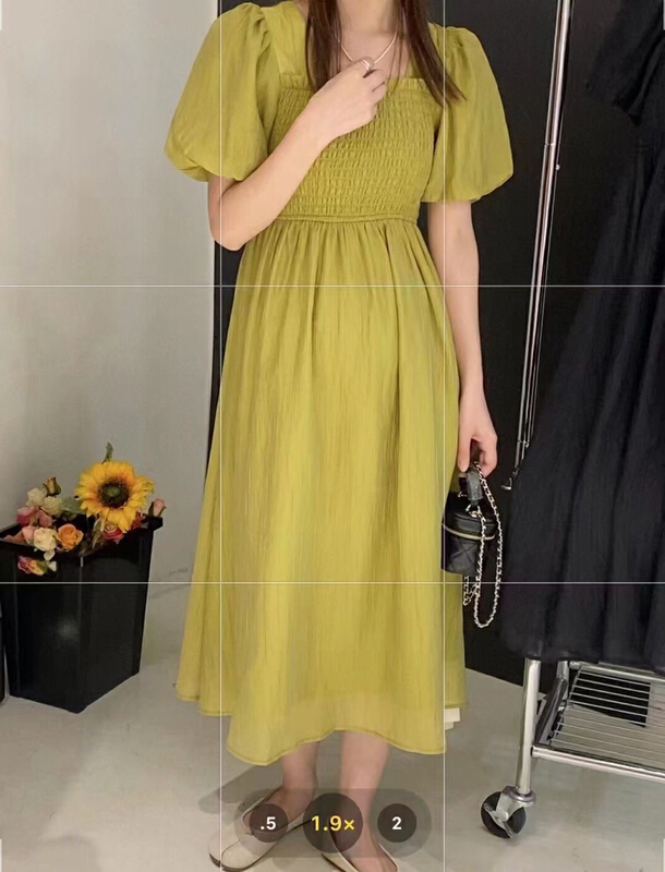 [Xiangli] Xiangli French style bubble sleeve design dress 8551\pcz