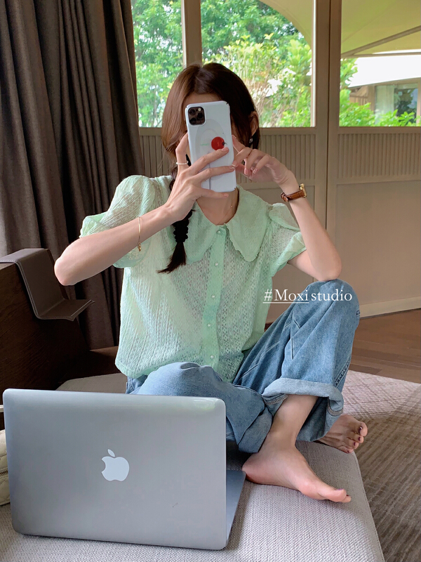 [Moxi] baby collar fashion youth shirt ys1-75910\xj