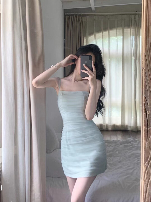 [see you] online hot girl tight short skirt suspender dress 2018\pcz