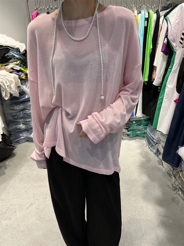 【D+（AIT.)】 Leisure simple back slit sunscreen shirt 203298\ozq