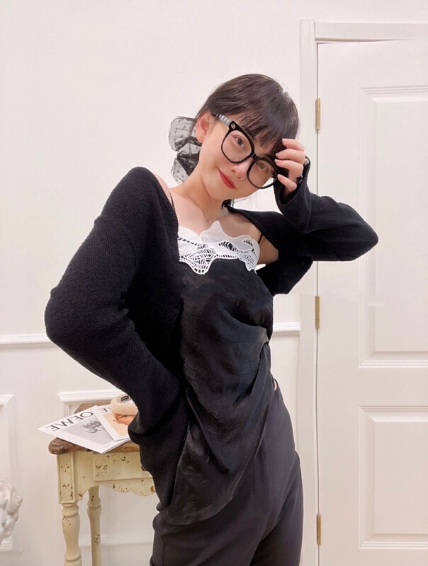 [Tan] simple design sense niche knitted cardigan c3123\zxl