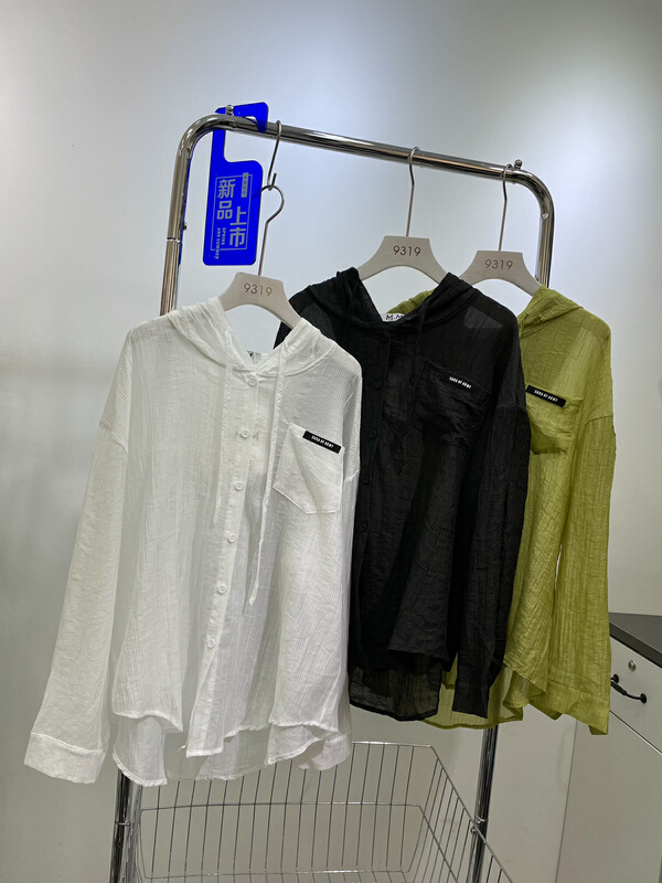 [M.M] Tencel hooded pocket fashion sunscreen shirt 8133\l