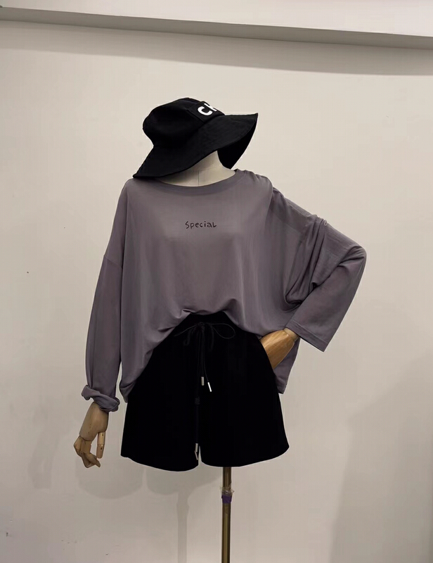 [US] letters simple comfortable casual long sleeve T-shirt f113\xyy