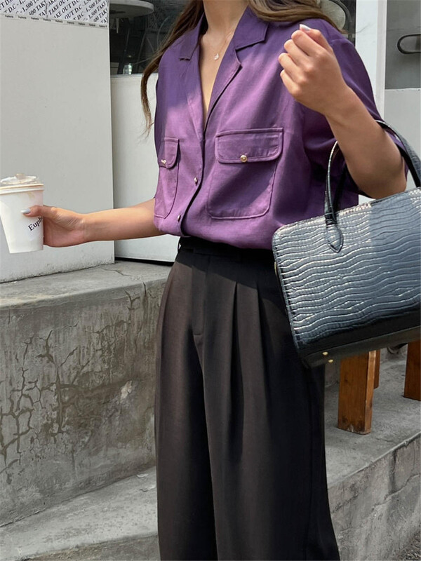 [acme ground] commuter versatile Korean double Pocket Shirt 1821\cls