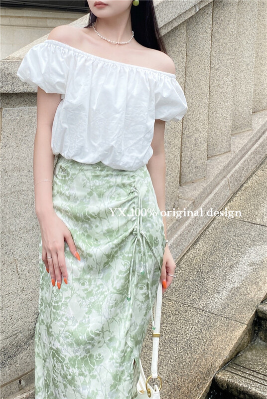 [YX] temperament print versatile skirt 8761\zjy