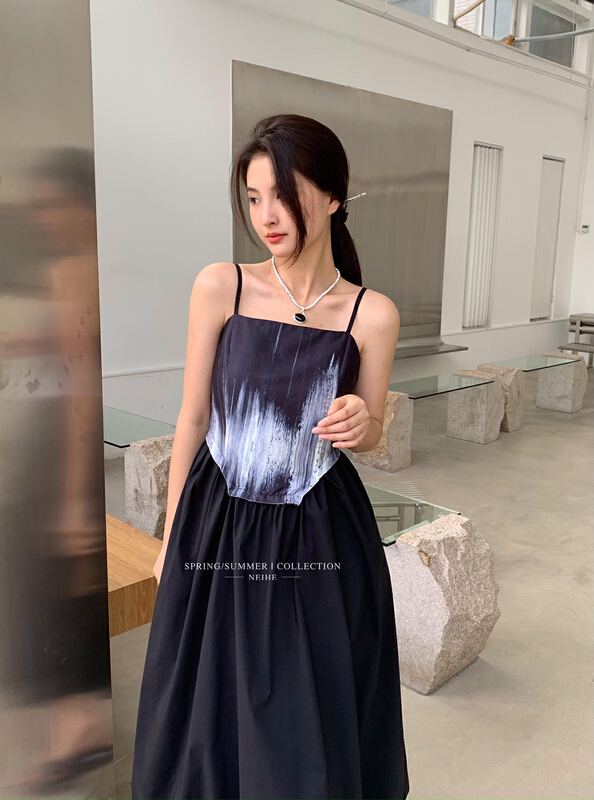 [neihe] high waist gradual fashion personalized dress 22297\zxx