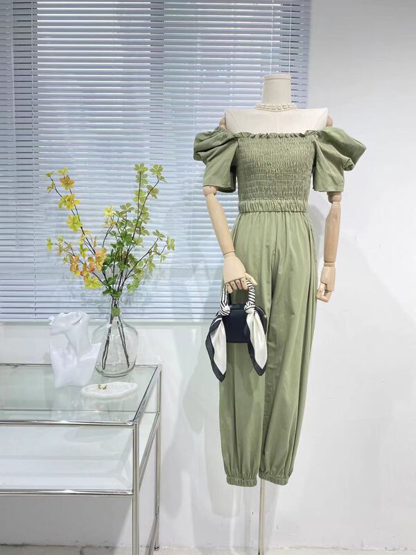 【 rich rich 】 bubble sleeve pleated lantern version Jumpsuit 9235\gyj