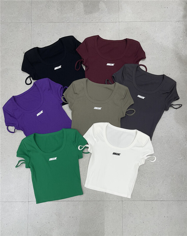 [N9] simple letters versatile short sleeve T-shirt 255\lsl